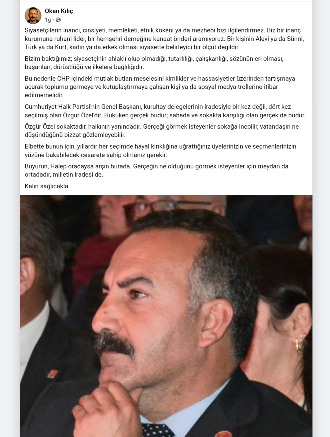 Okan Kılıç'tan CHP'deki Tartışmalara İlişkin Açıklama