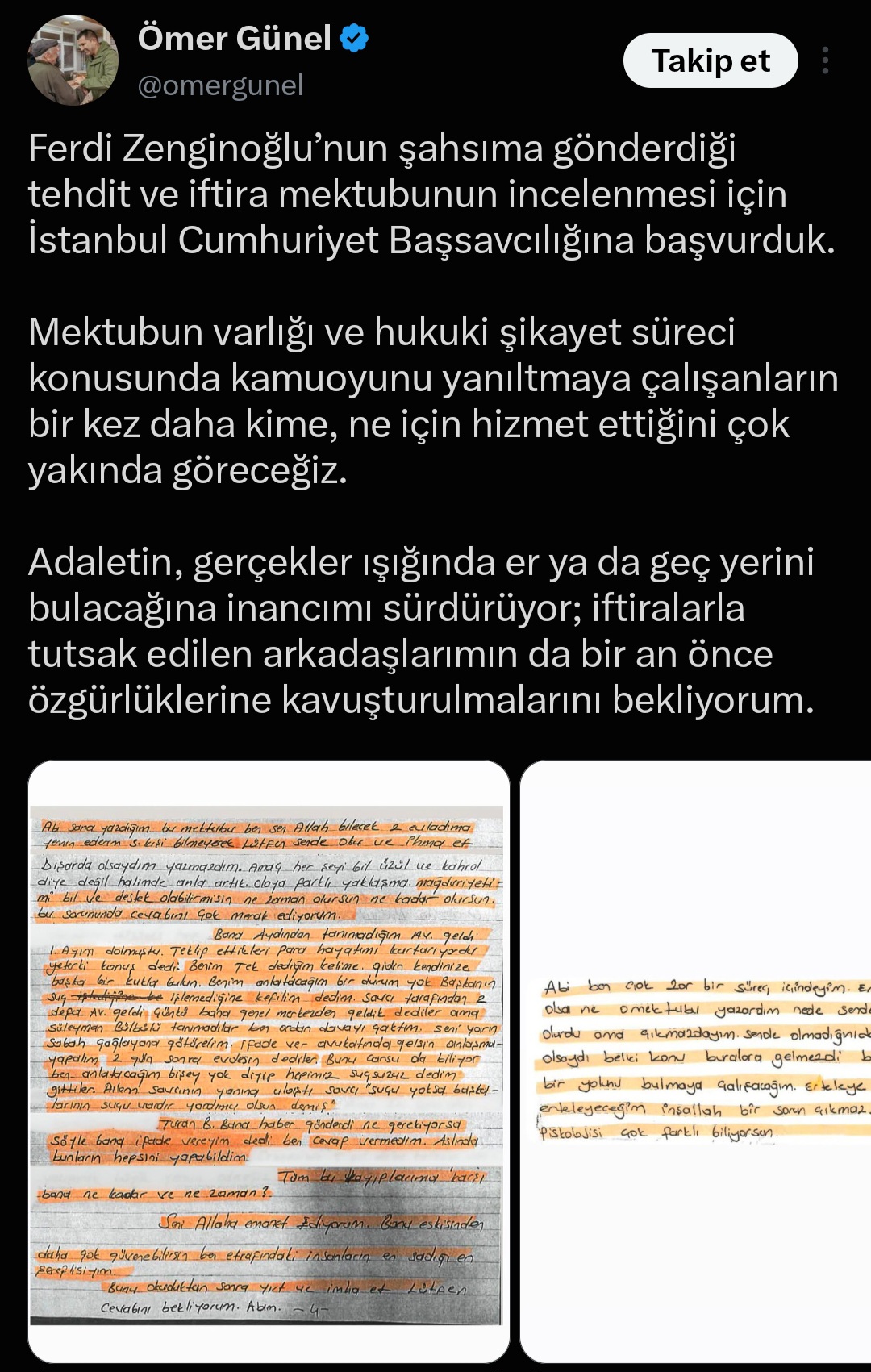 Ömer Günel’den Tehdit ve İftira İddialarıyla Hukuki Adım